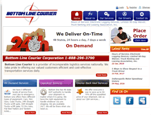 Tablet Screenshot of bottomlinecourier.com